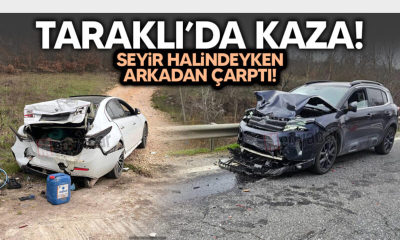 Taraklı’da Otomobiller Çarpıştı!