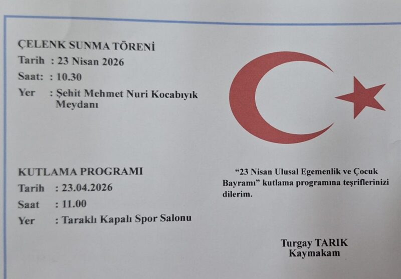 23 Nisan Etkinlikleri Kapalı Spor Salonunda Yapılacak