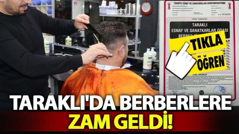 Taraklı’da Traşa Zam!