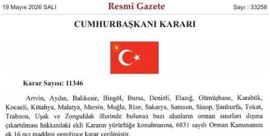 Resmi Gazete’de yayımlandı! Taraklı’da 399 metrekare alan orman dışına çıkarıldı