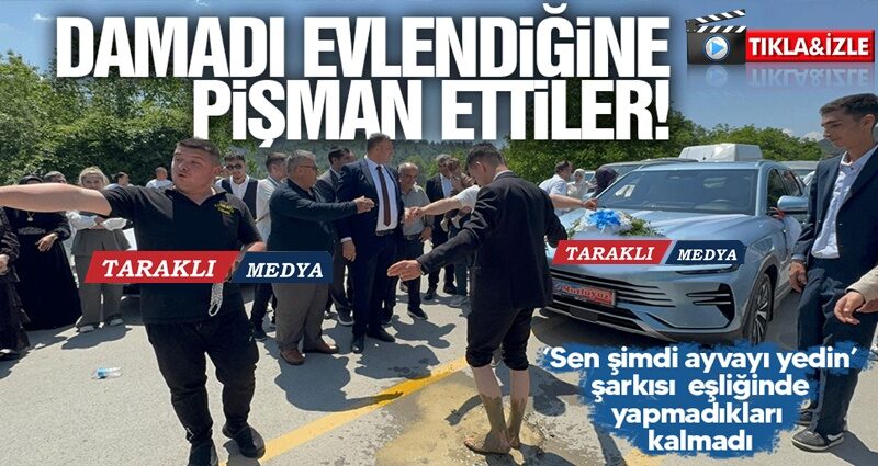 Damada asfaltta çıplak ayakla çiftetelli oynatıp halatla minibüs çektirdiler…