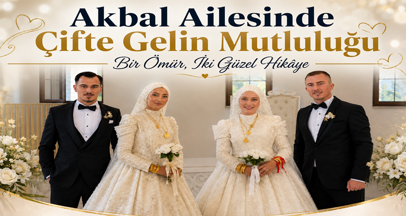 Akbal Ailesinde Çifte Gelin Mutluluğu